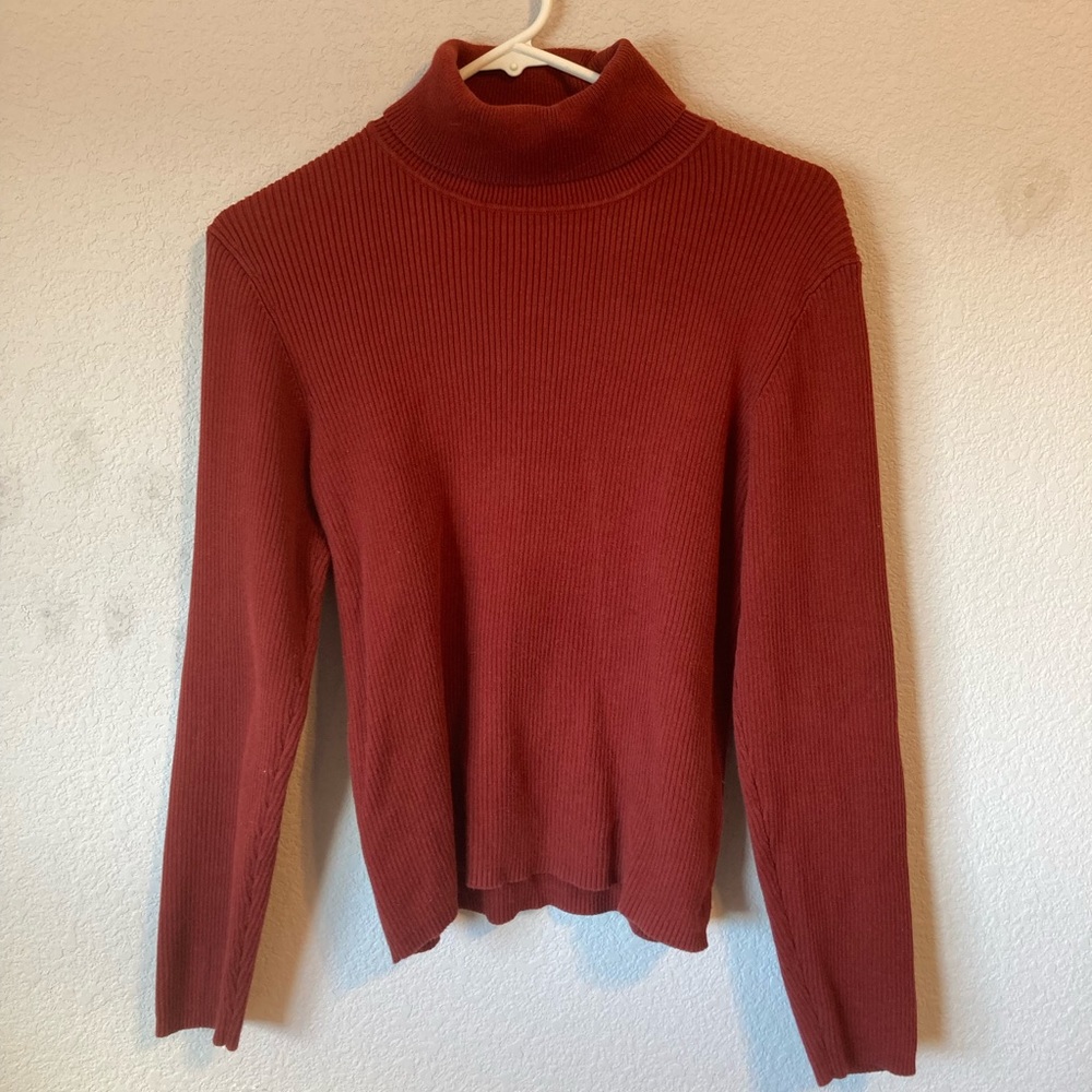 vintage red northern reflections turtleneck sweater